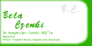 bela czenki business card